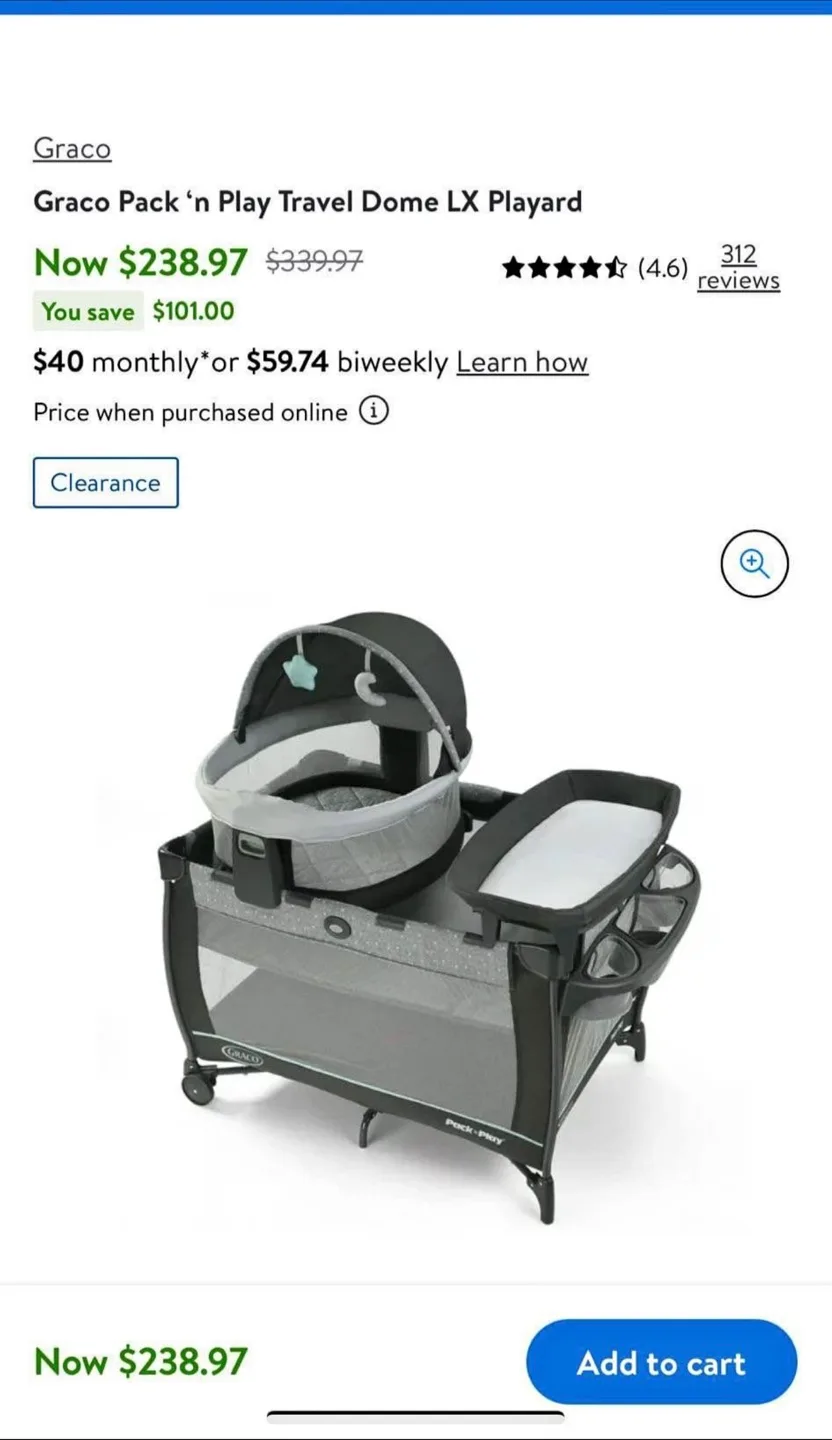 Graco Pack n Play Travel Dome LX Playard-playpen thumbnail