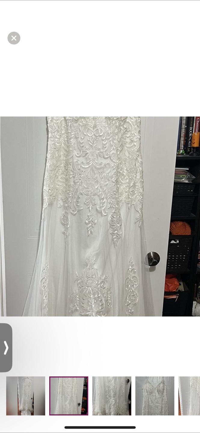 White Wedding Dress- never worn or altered - photo 2
