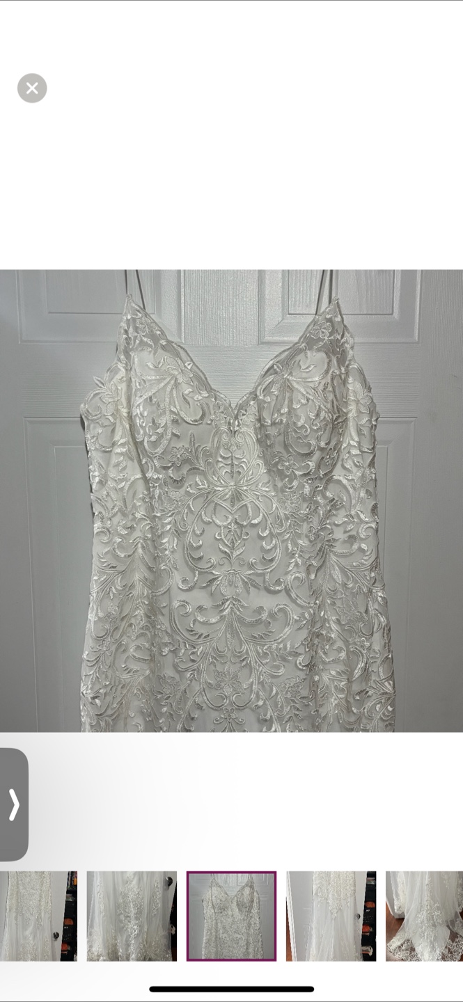 White Wedding Dress- never worn or altered - photo 4