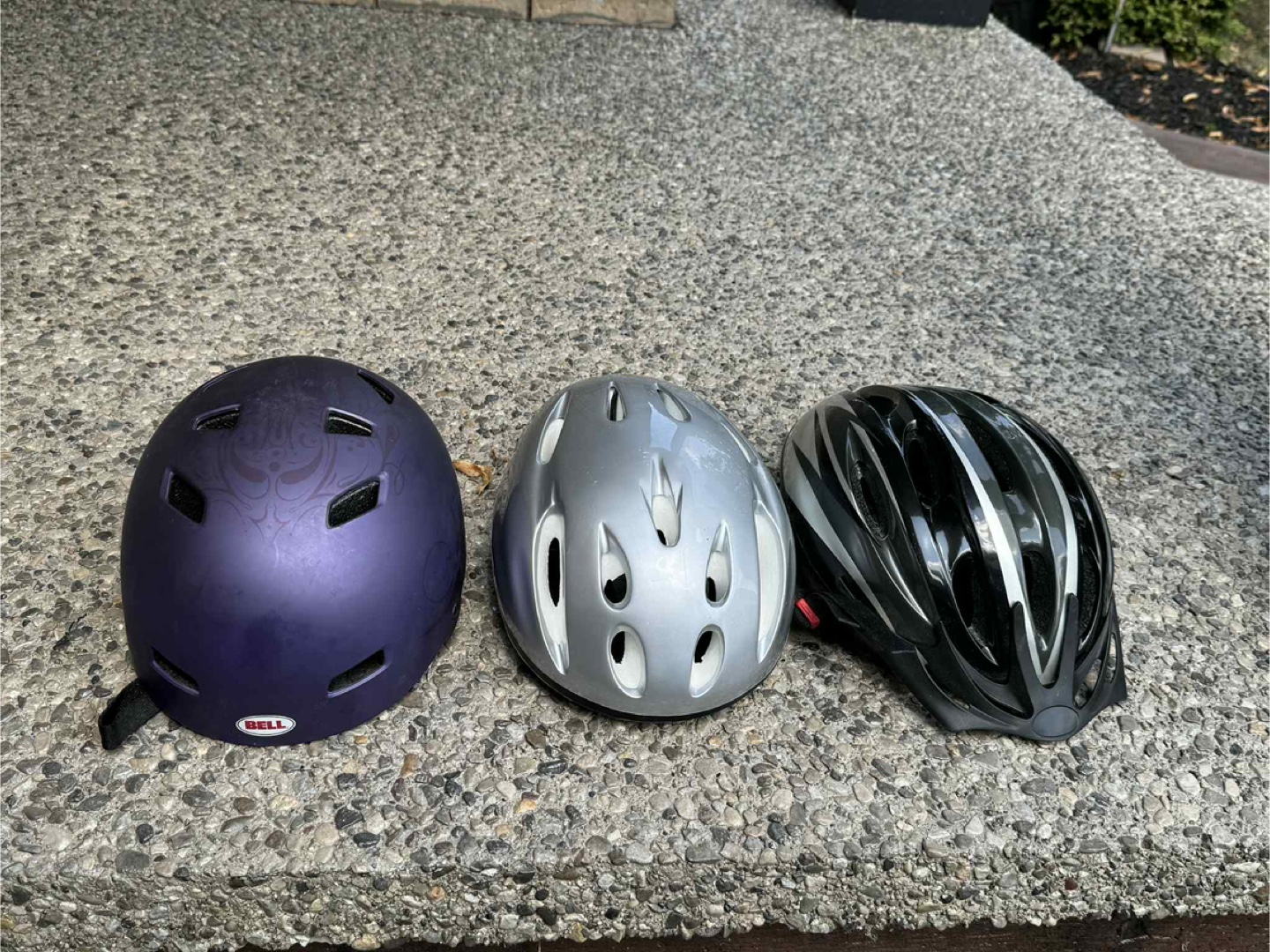 Bike Helmets: Bell, Next - Purple, Silver, Black