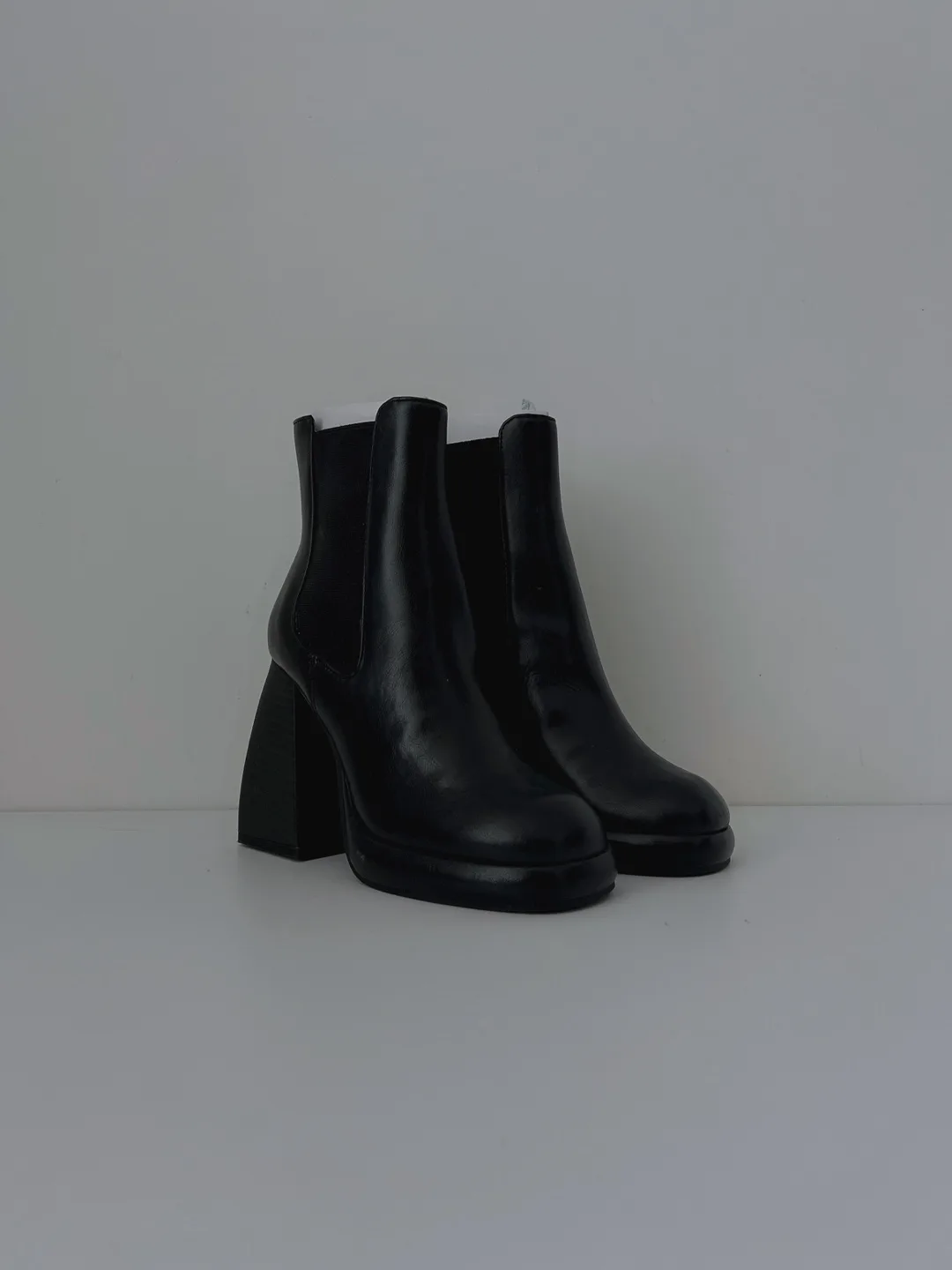 Call it Spring - Black Heeled Chelsea Boots (Size 6) thumbnail