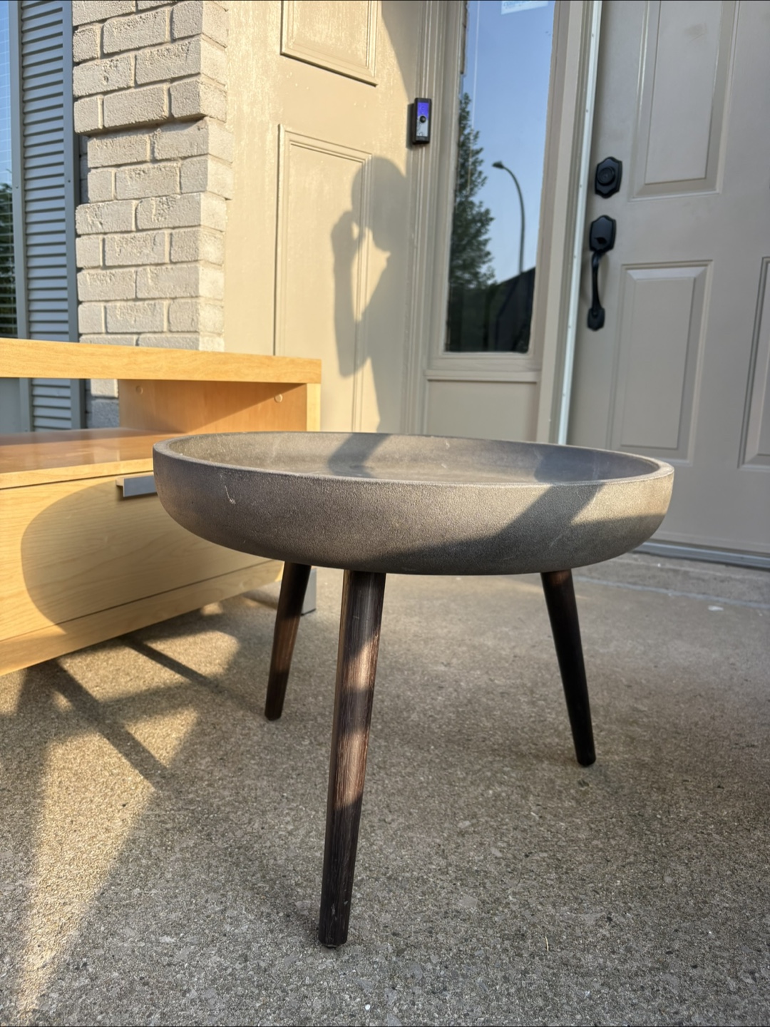 Round Concrete Side Table