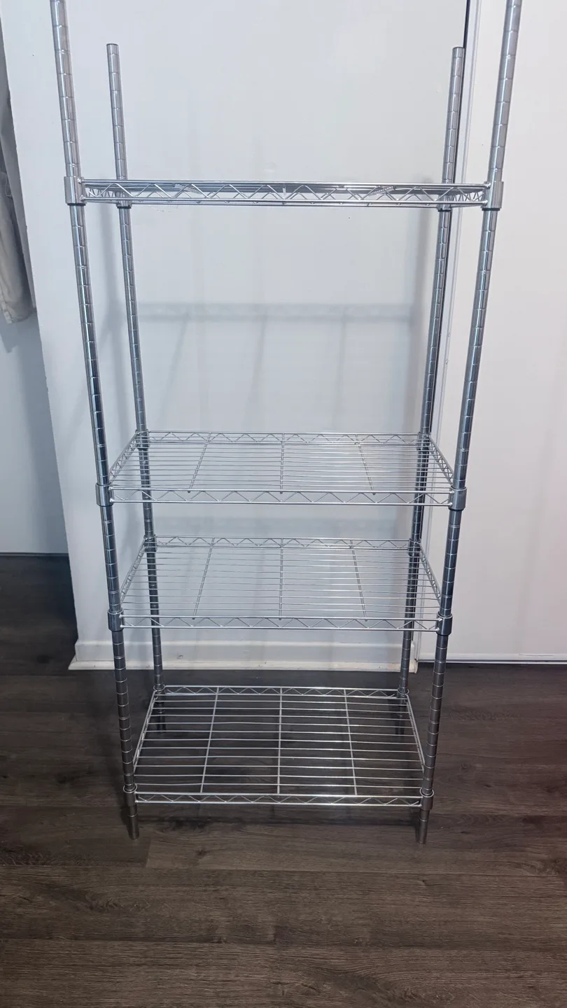 Chrome Metal Wire Shelving Unit 🧡 thumbnail