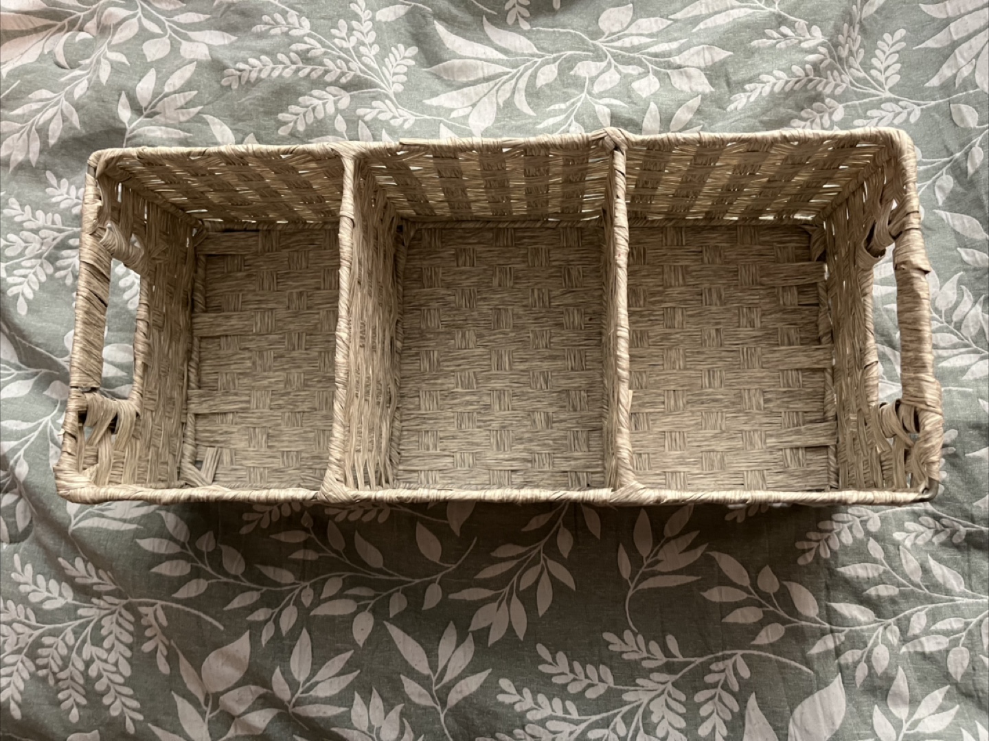 Woven Storage Basket with 3 Compartments 🧡