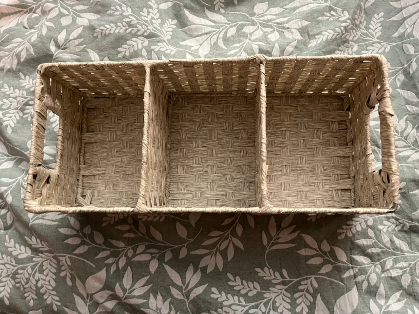 Woven Storage Basket with 3 Compartments 🧡 thumbnail