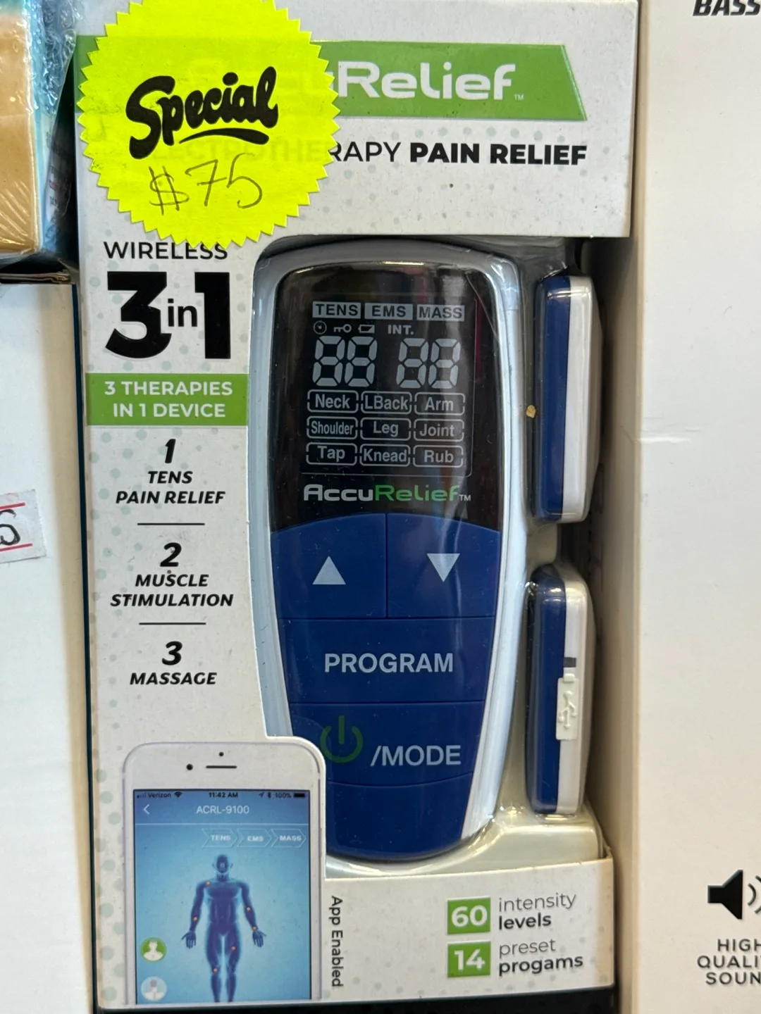 AccuRelief Wireless 3-in-1 Therapy Pain Relief Device thumbnail