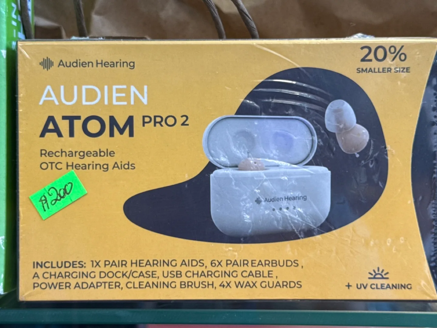 Audien Atom Pro 2 Rechargeable OTC Hearing Aids - NEW thumbnail