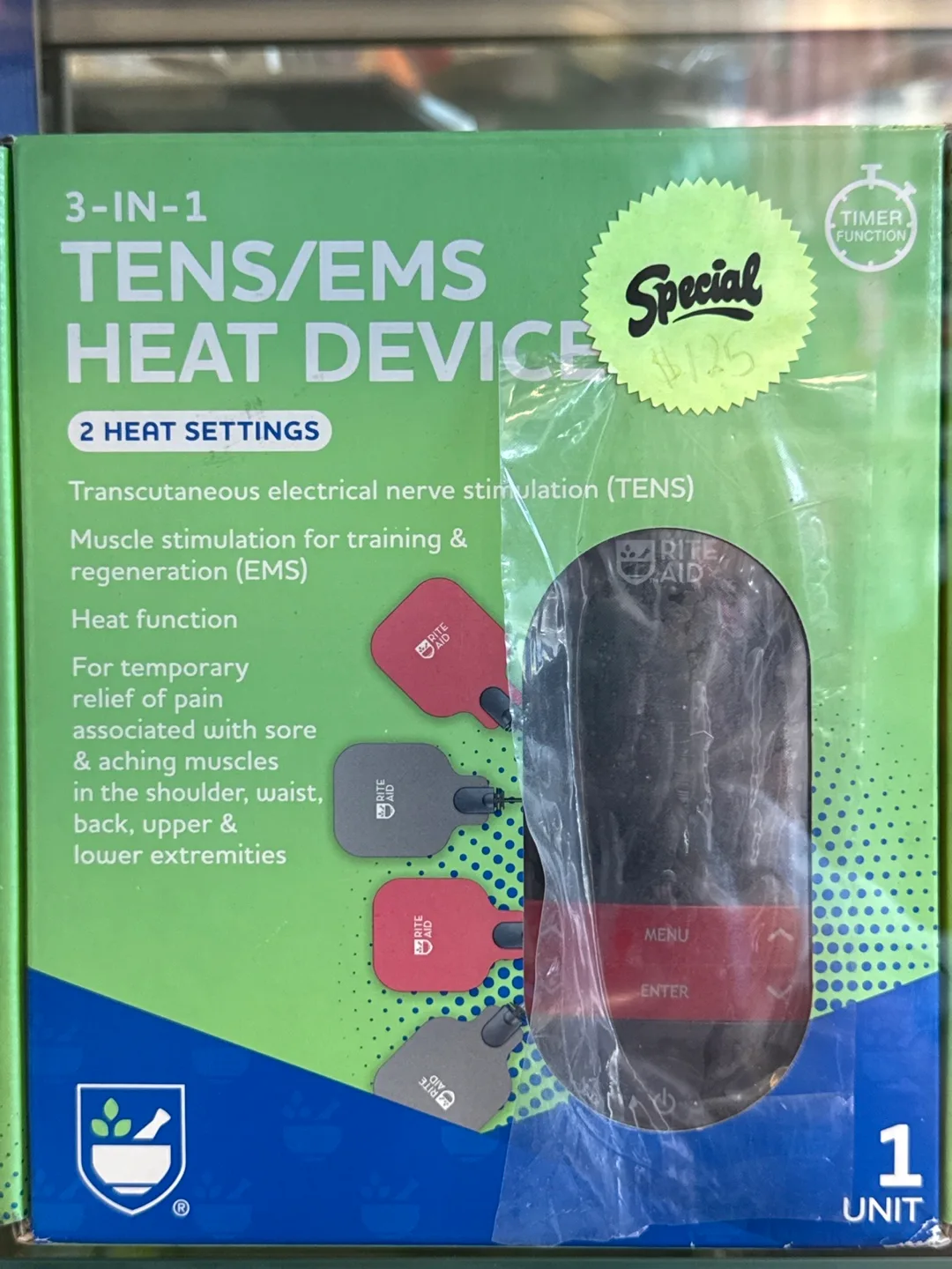 Rite Aid 3-in-1 TENS/EMS Heat Device thumbnail