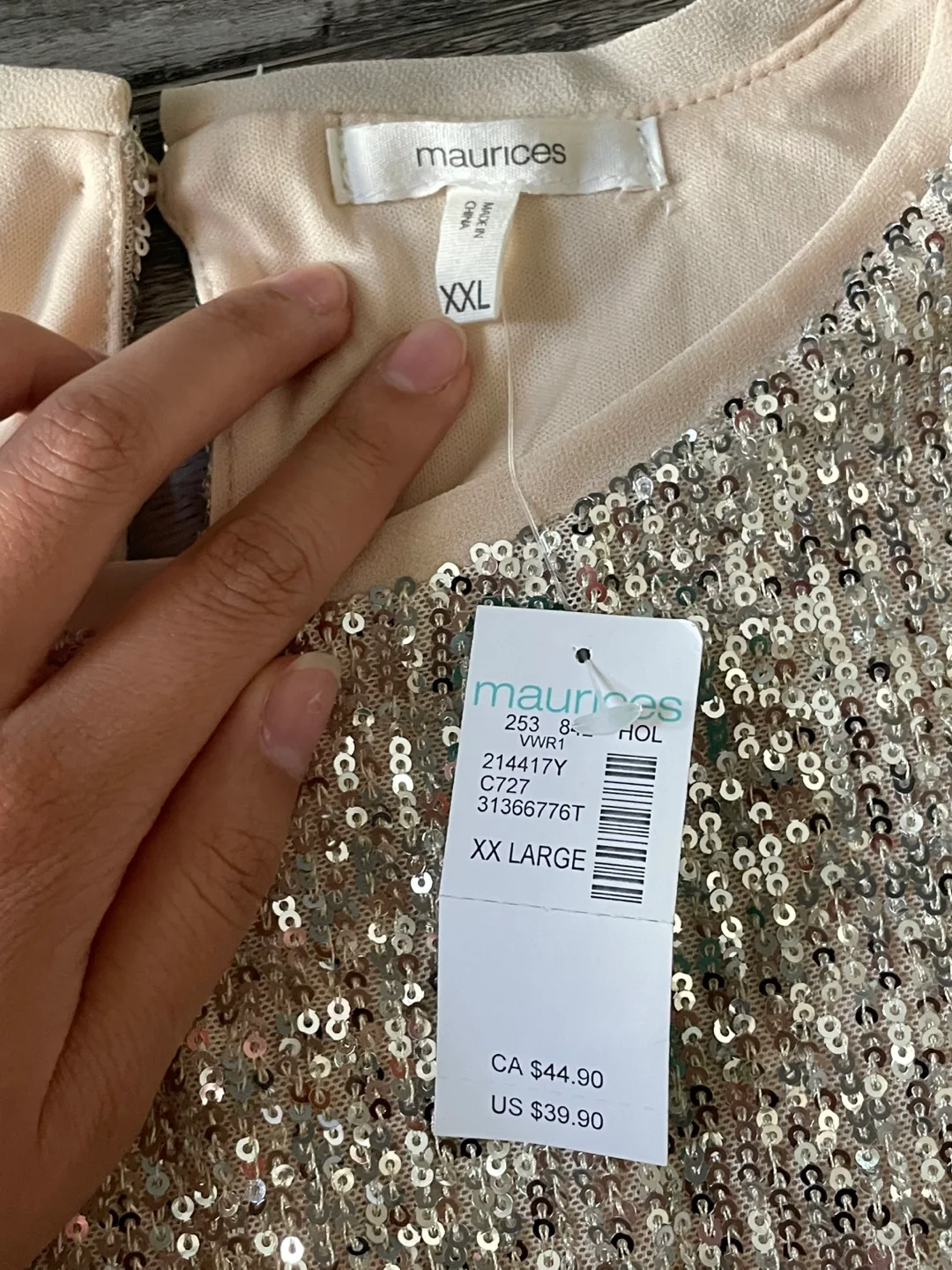 maurices Sequin Top - Size XXL image indicator(2)