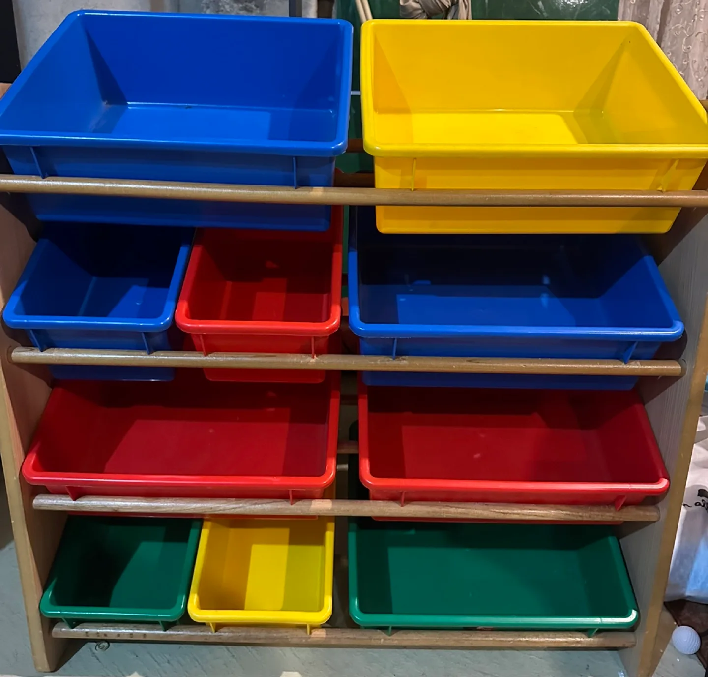 Colorful Toy Storage Bins & Shelf thumbnail