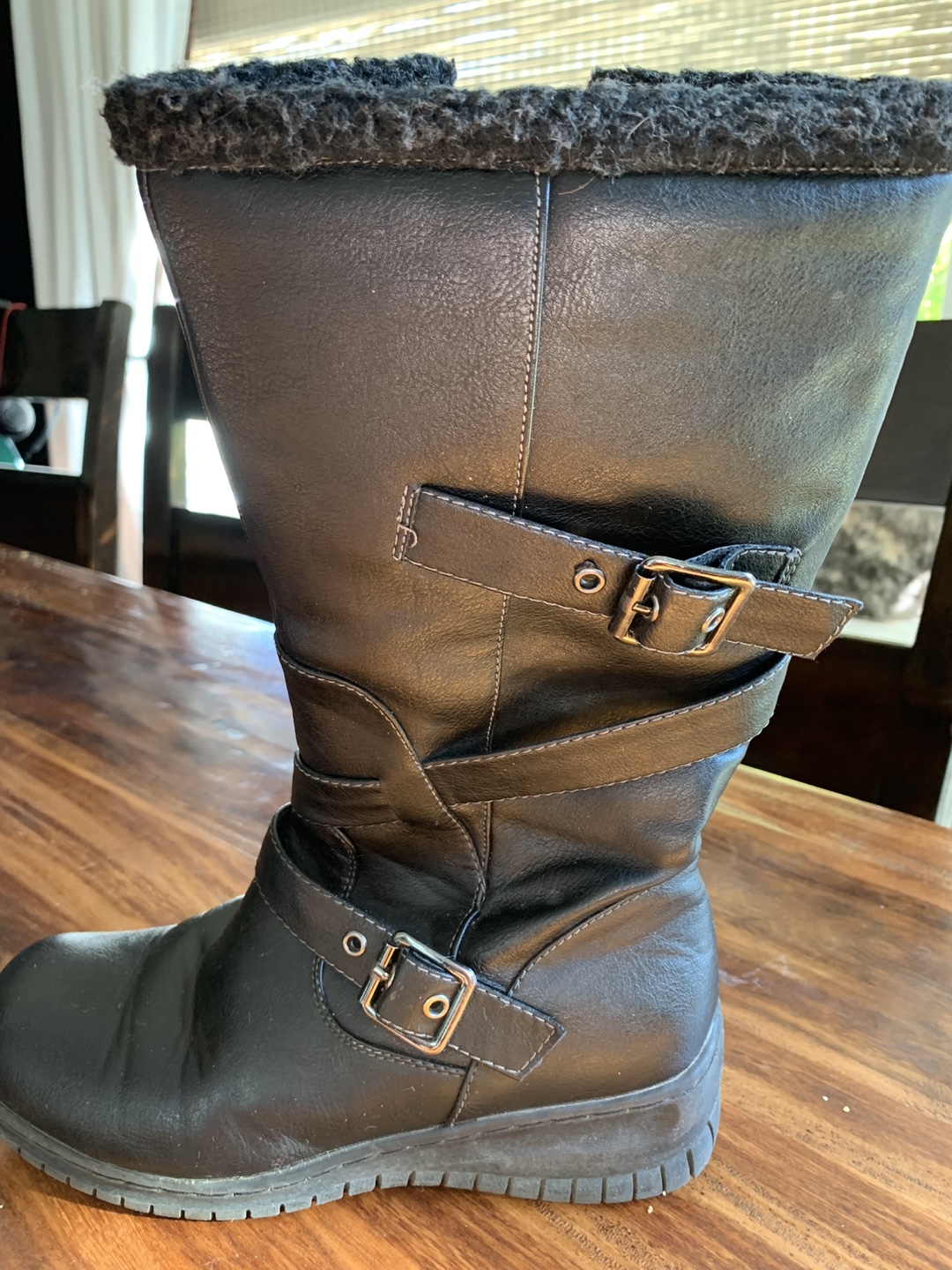 Black Winter Boots - Size 4 - photo 4