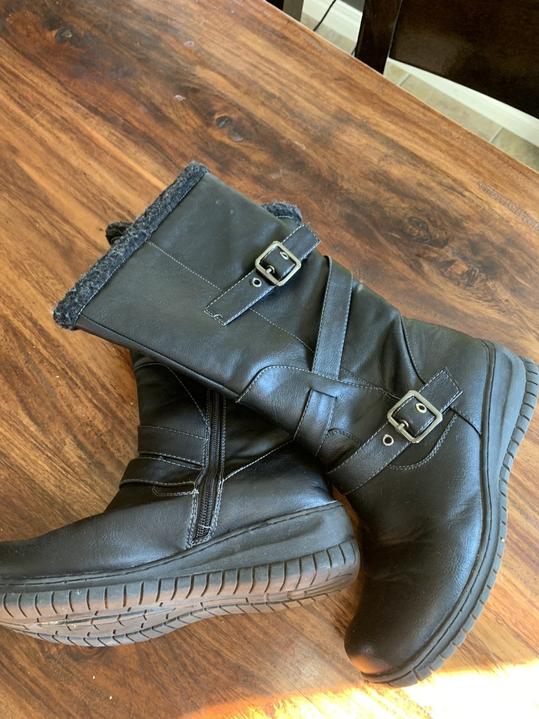 Black Winter Boots - Size 4