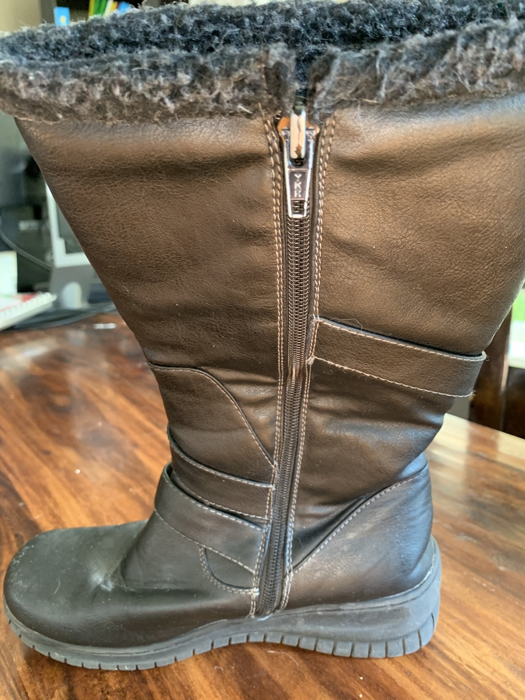 Black Winter Boots - Size 4 - photo 3