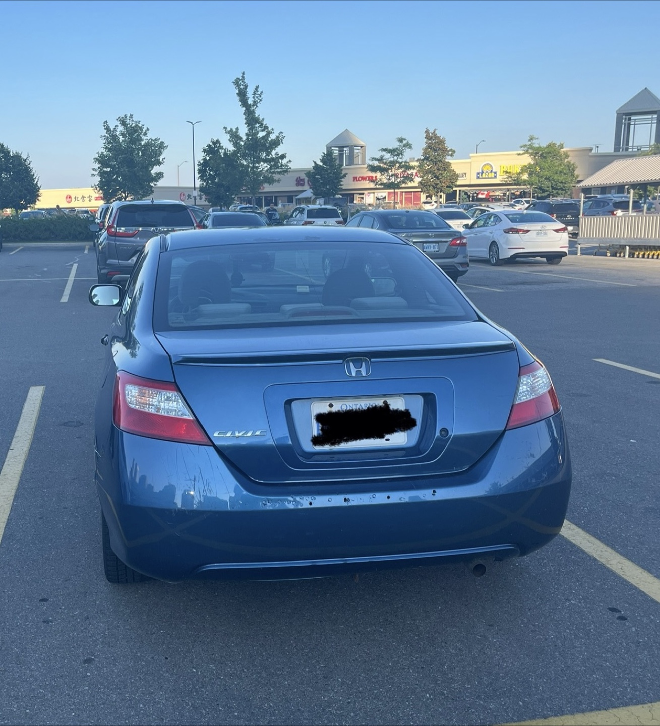 Blue Honda Civic Coupe