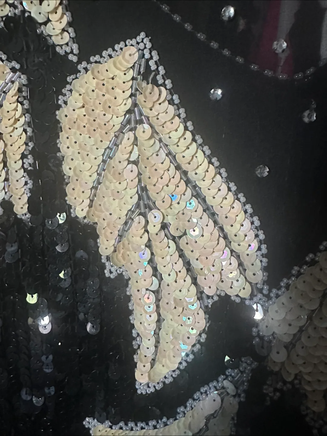 1980s Vintage Sequin & Beaded Silk Dress image indicator(4)