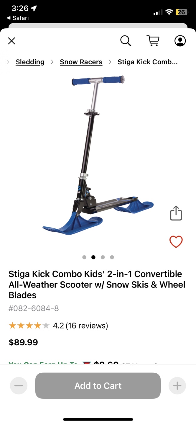 Kids Scooter with wheels and skis ❤️ - photo 5