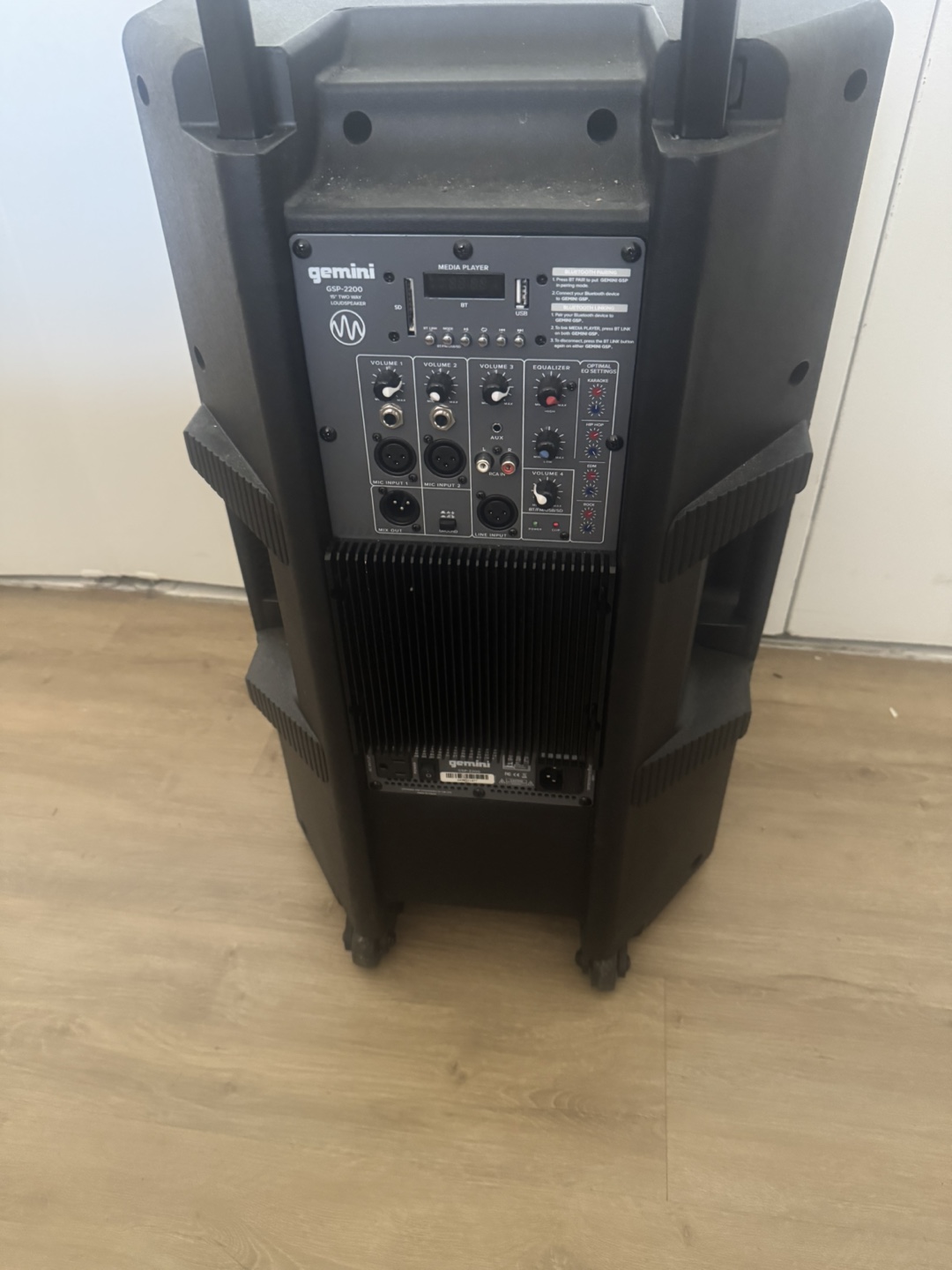 Gemini GSP-2200 15 Inch Powered PA Speaker