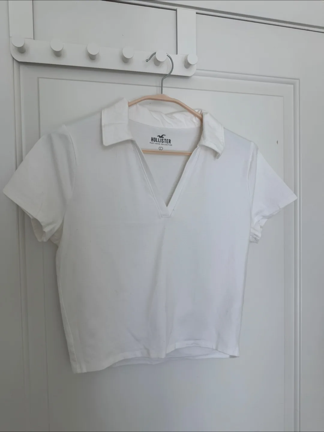 Hollister White Polo Shirt thumbnail