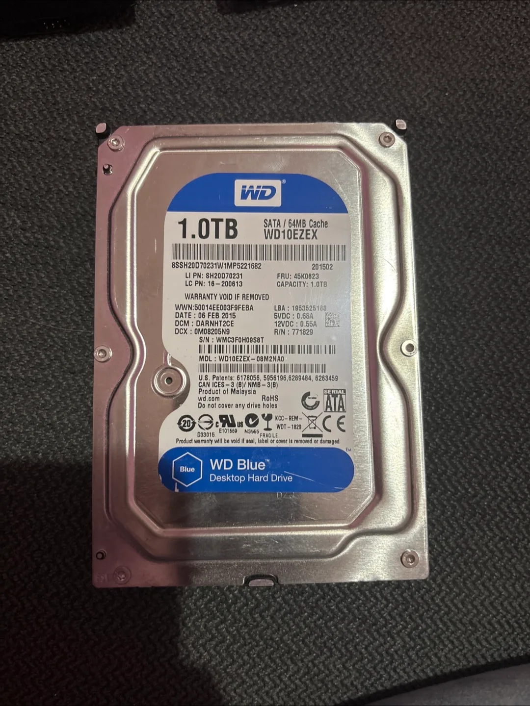WD Blue 1TB Desktop Hard Drive thumbnail