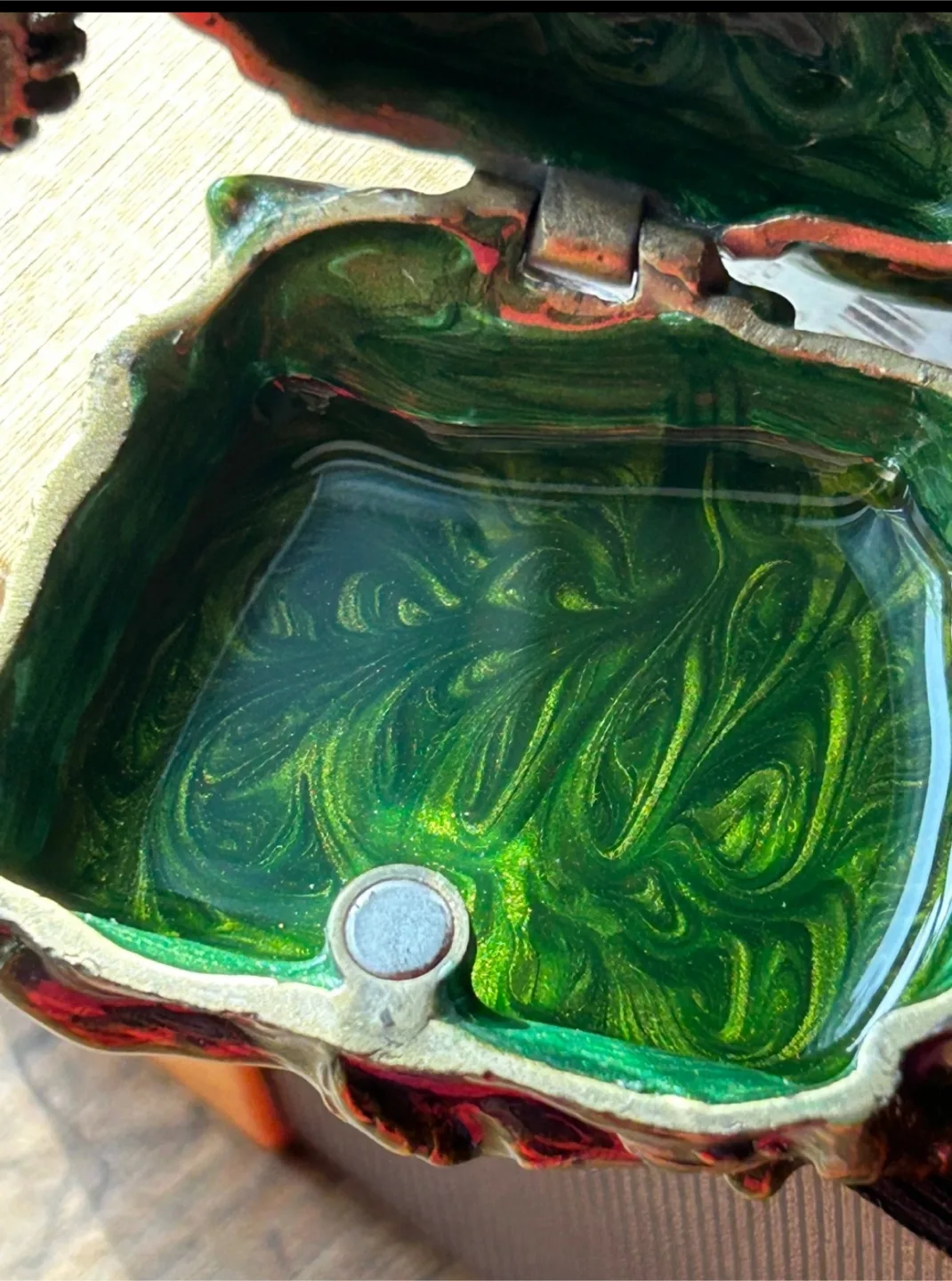 $33 Rucinni jeweled trinket pill box leopard Swarovski jewelry image indicator(5)