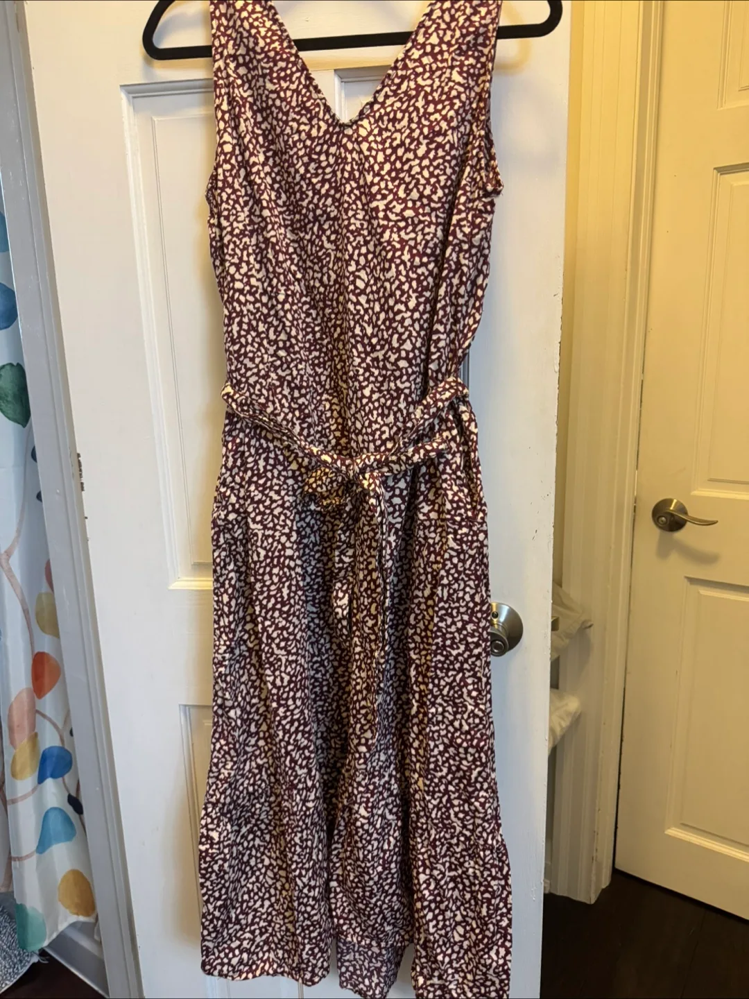Animal Print Sleeveless Dress with Belt thumbnail
