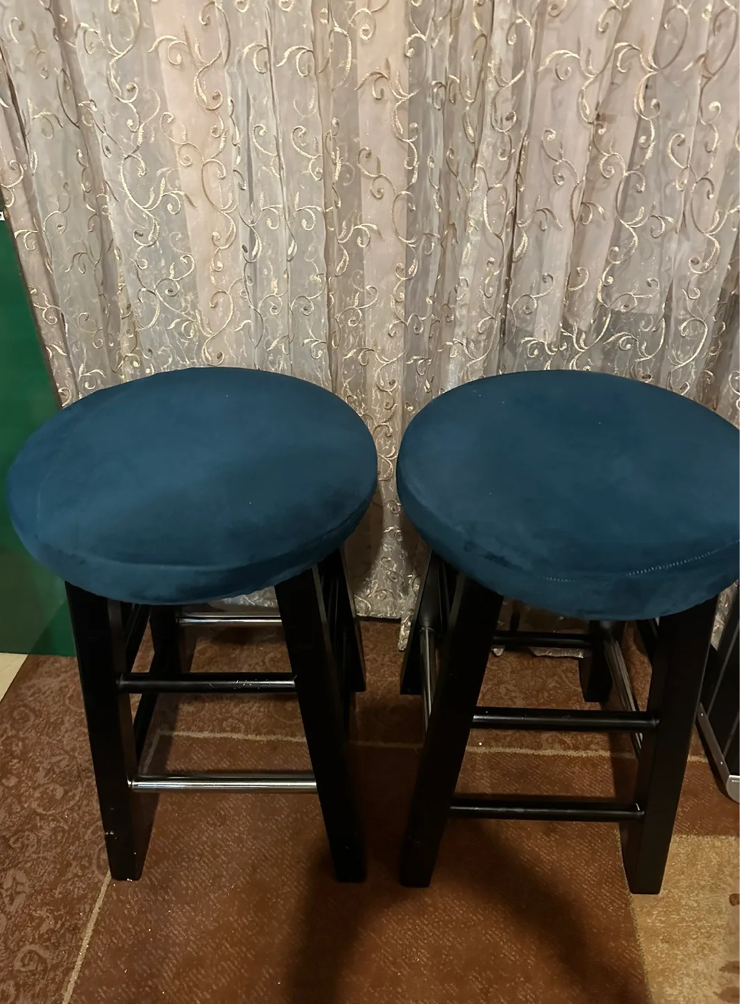 Set of 2 Countertop Stools - Teal image indicator(2)