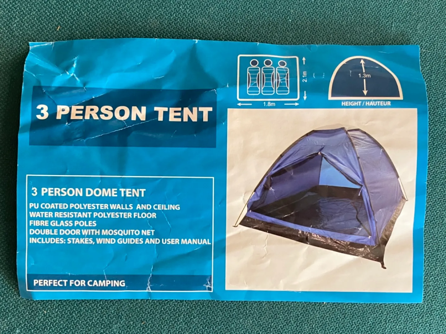 3 Person Dome Tent - Perfect for Camping thumbnail