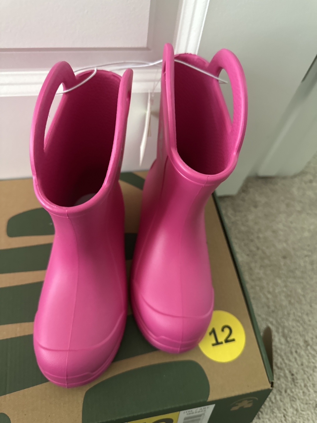 Kamik Pink Rose Rain Boots - Size 12