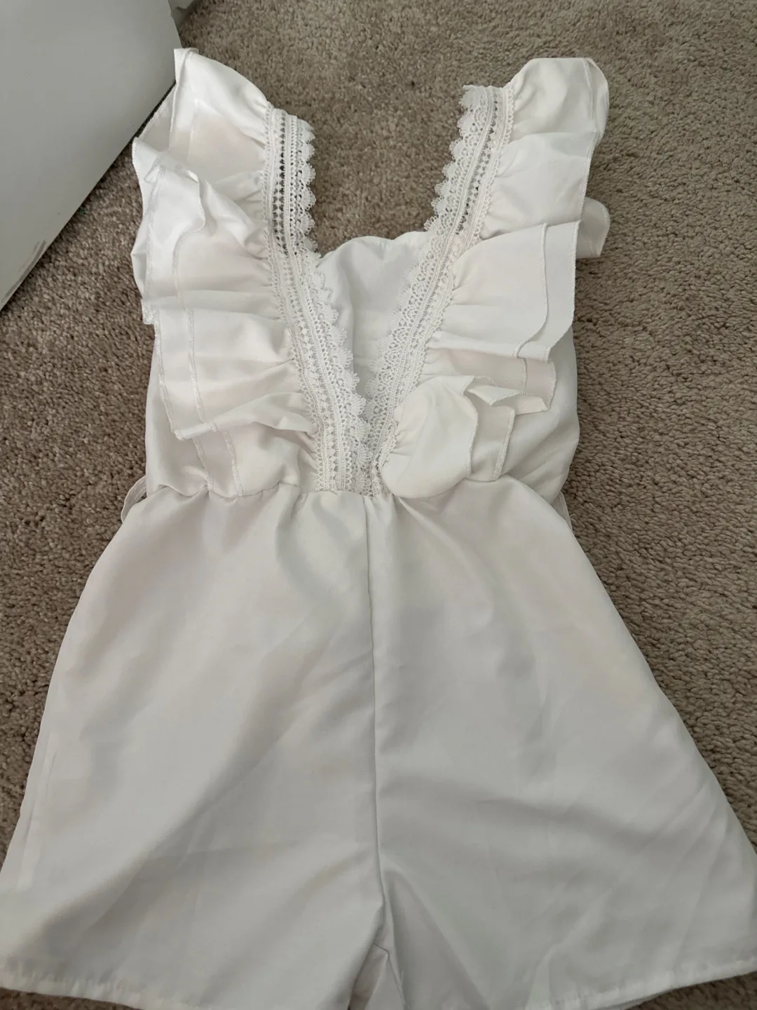 SHEIN White Romper - Size 6Y thumbnail