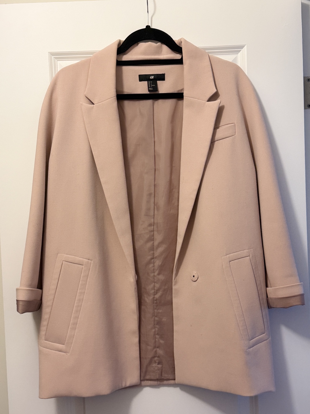 H&M Blush Pink Blazer - Size 6