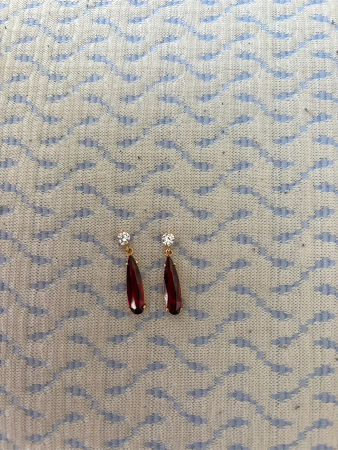 Drop Earrings - Red Stone thumbnail