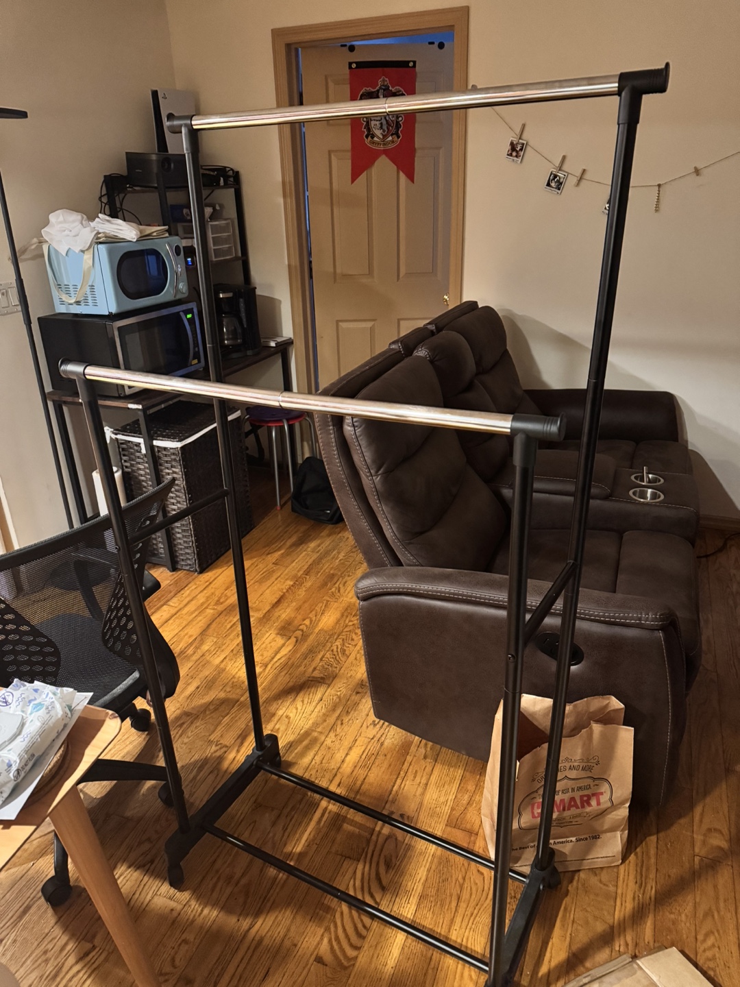 Double Rod Clothing Rack with wheels - photo 2