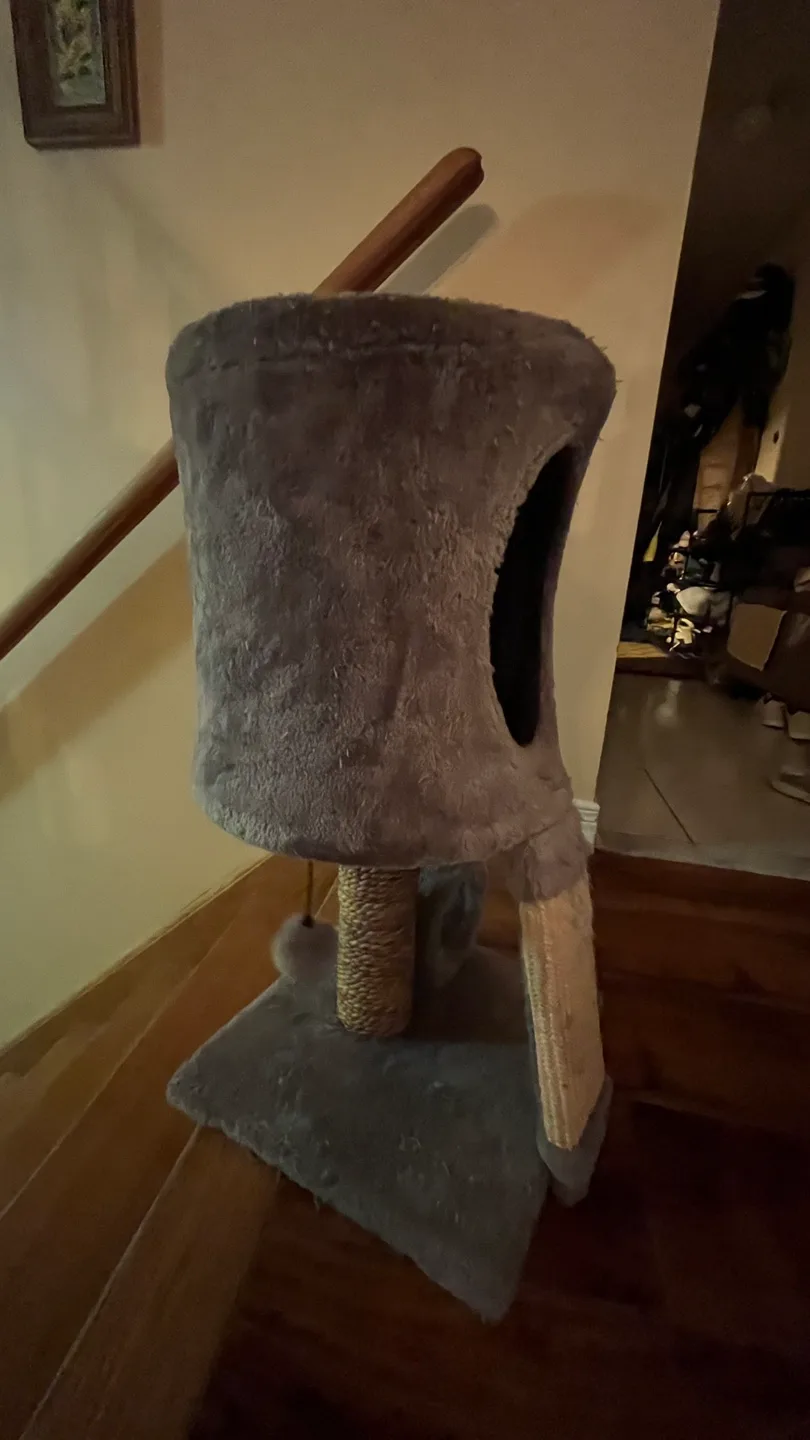 Grey Cat Tree with Scratching Post thumbnail