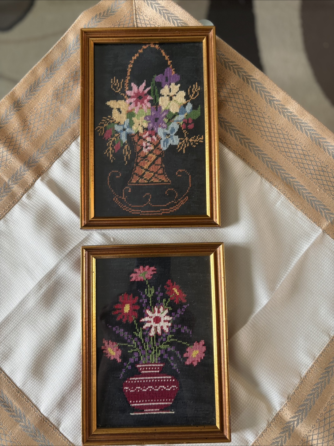 Framed Needlepoint Art - Floral Theme - photo 2