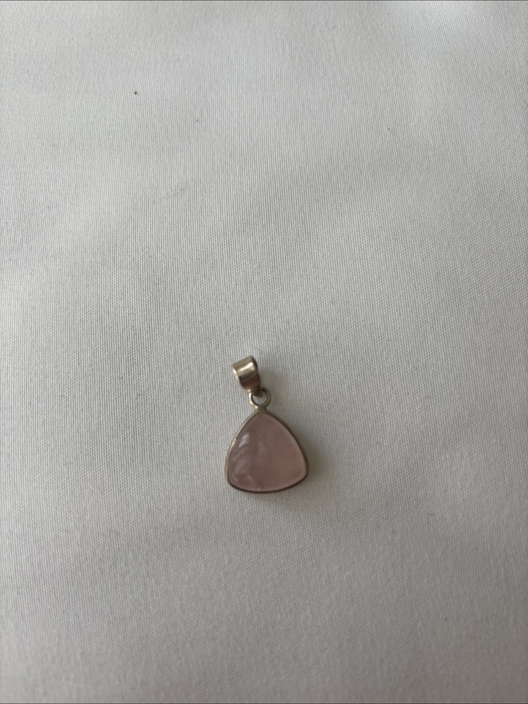 Rose Quartz Triangle Pendant