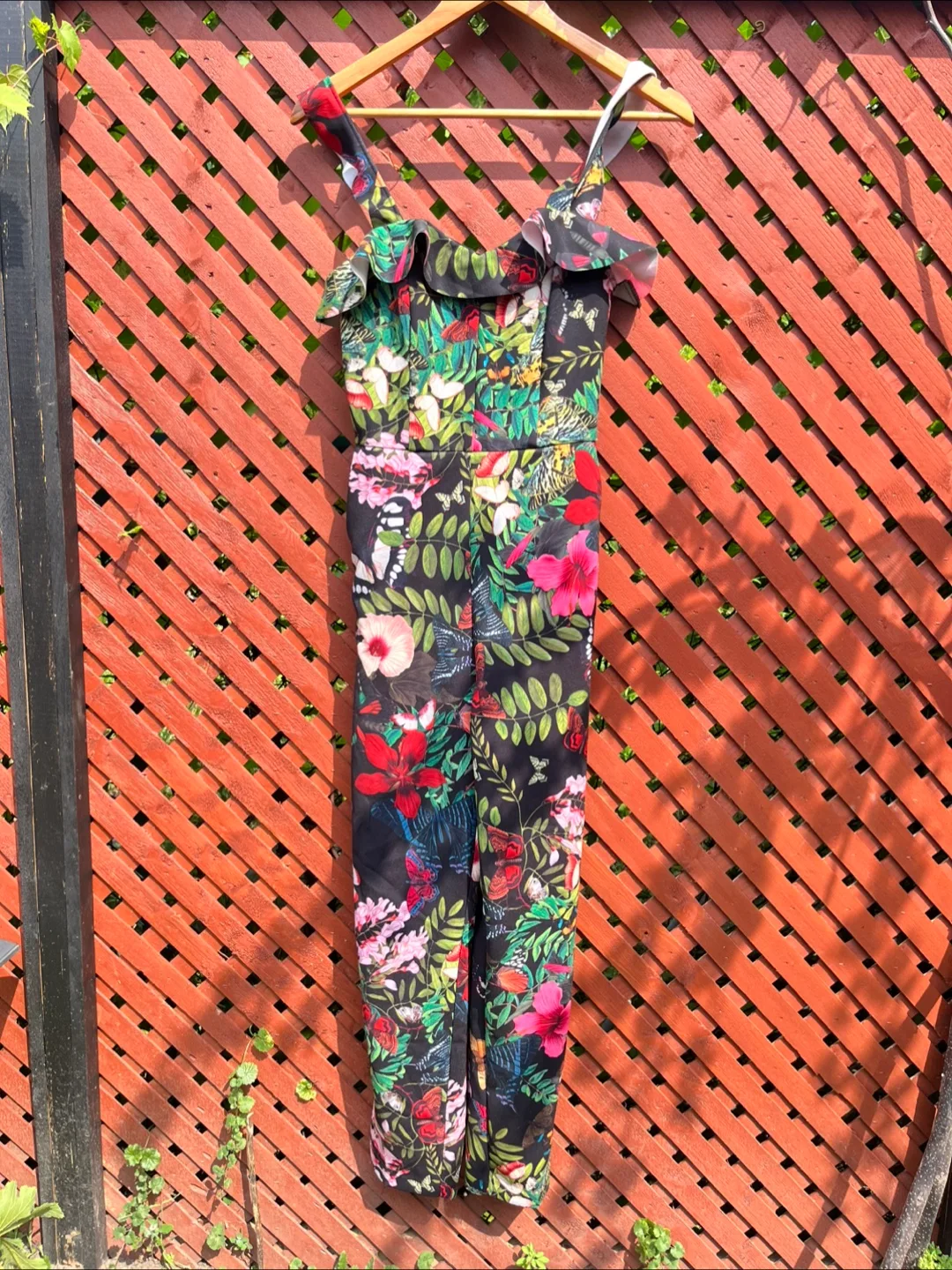 Floral Butterfly Print Jumpsuit thumbnail