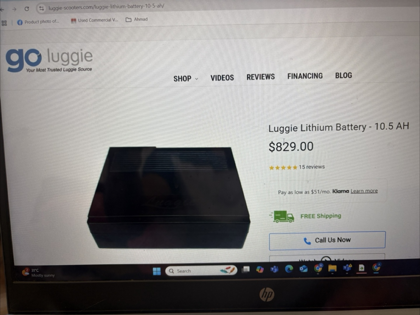 Luggie Mobility Scooter Battery & Charger
