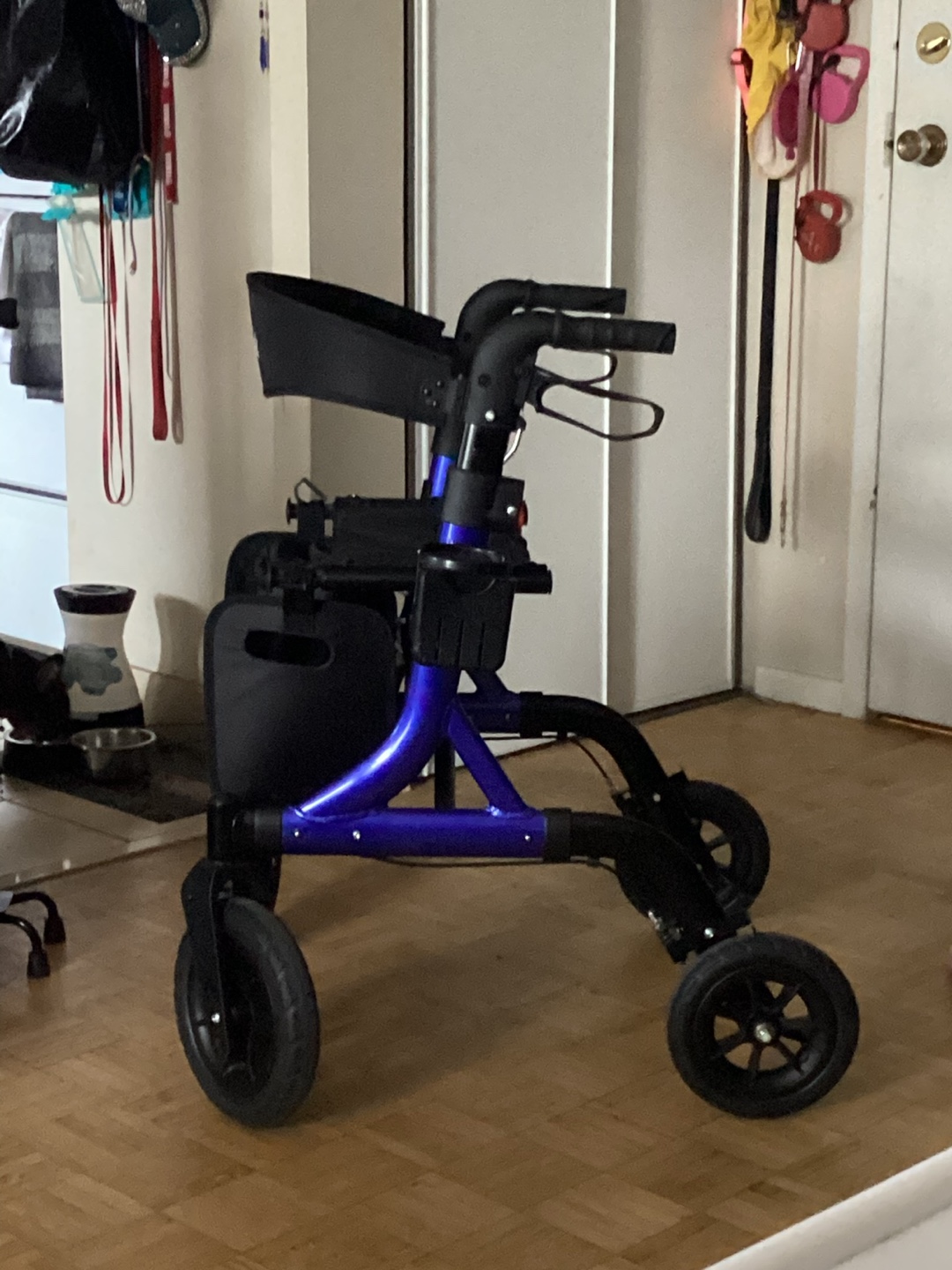 MAXWALK Rollator Walker w/ Seat - Blue - photo 2