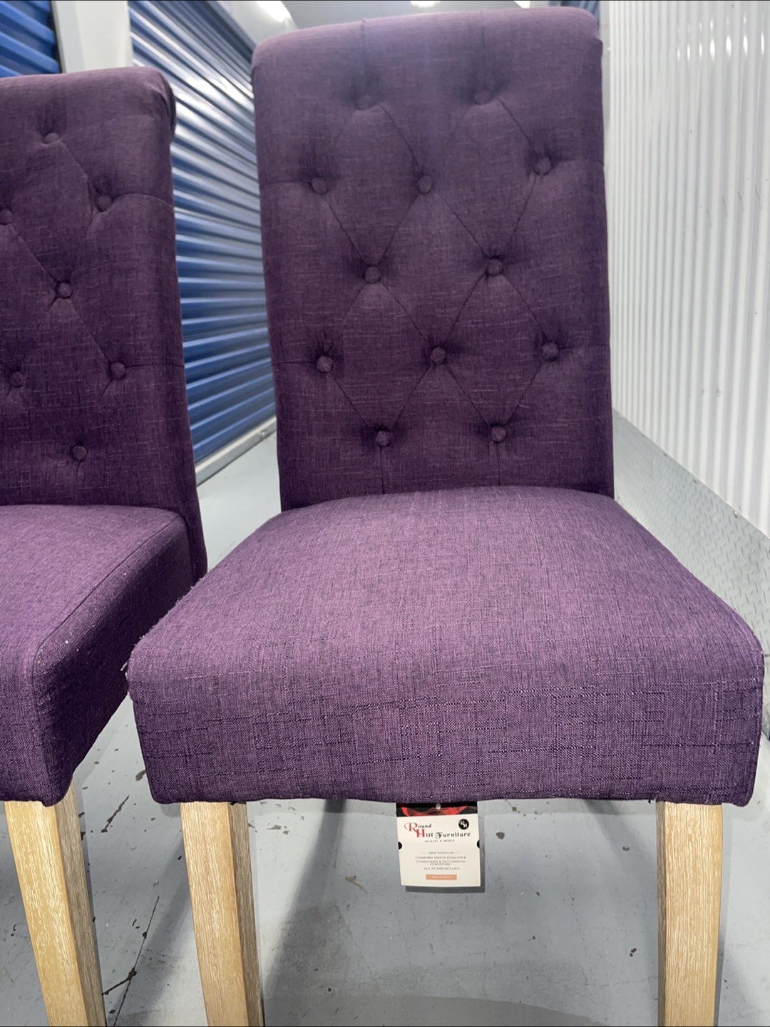 Round Hill Furniture Purple Dining Chairs - Set of 2 - photo 2
