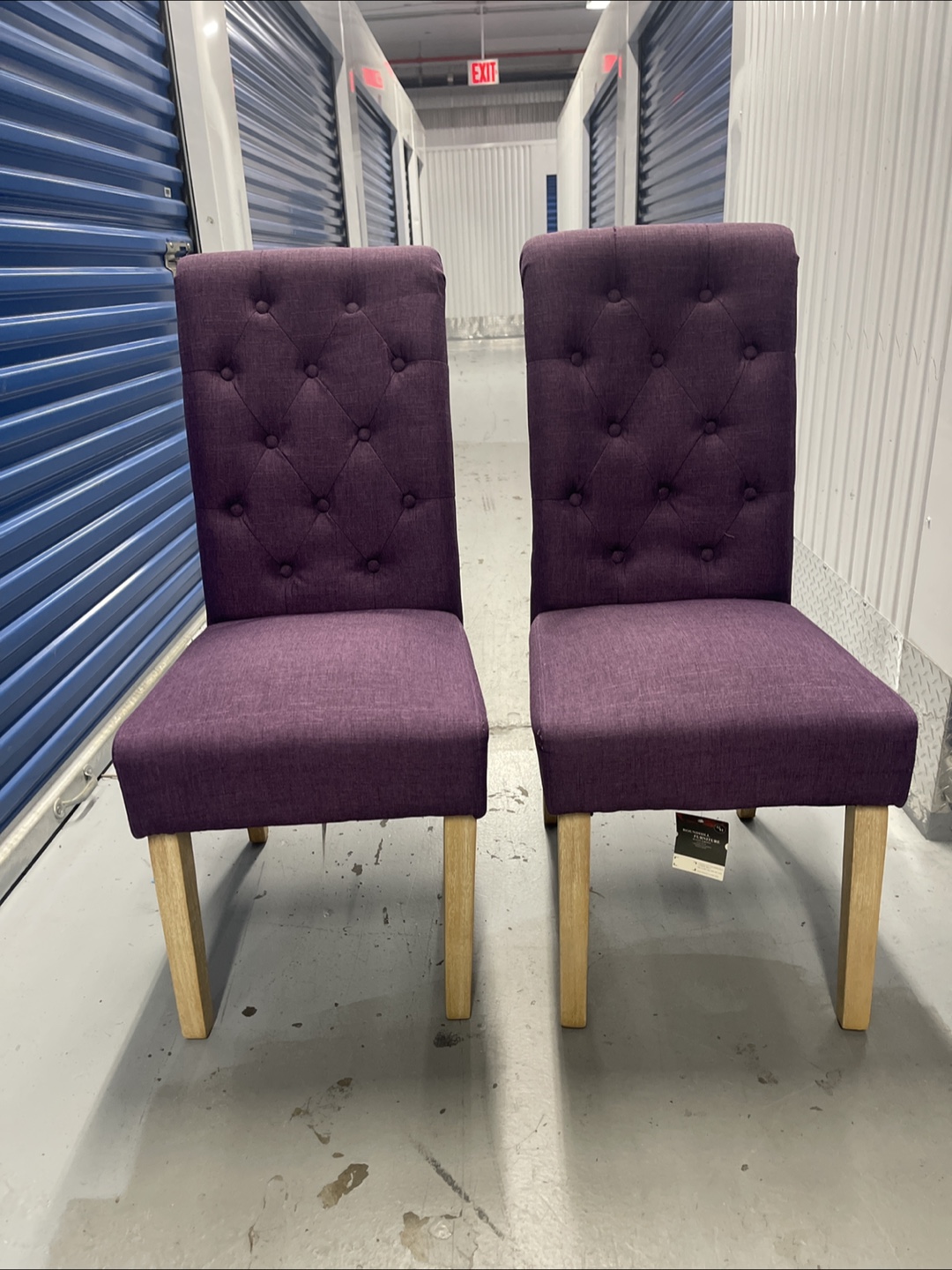 Round Hill Furniture Purple Dining Chairs - Set of 2