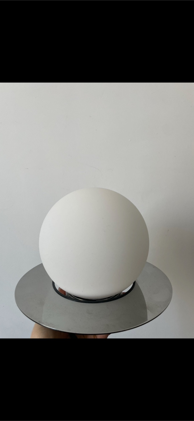 IKEA Simrishamn White Globe Table Lamp