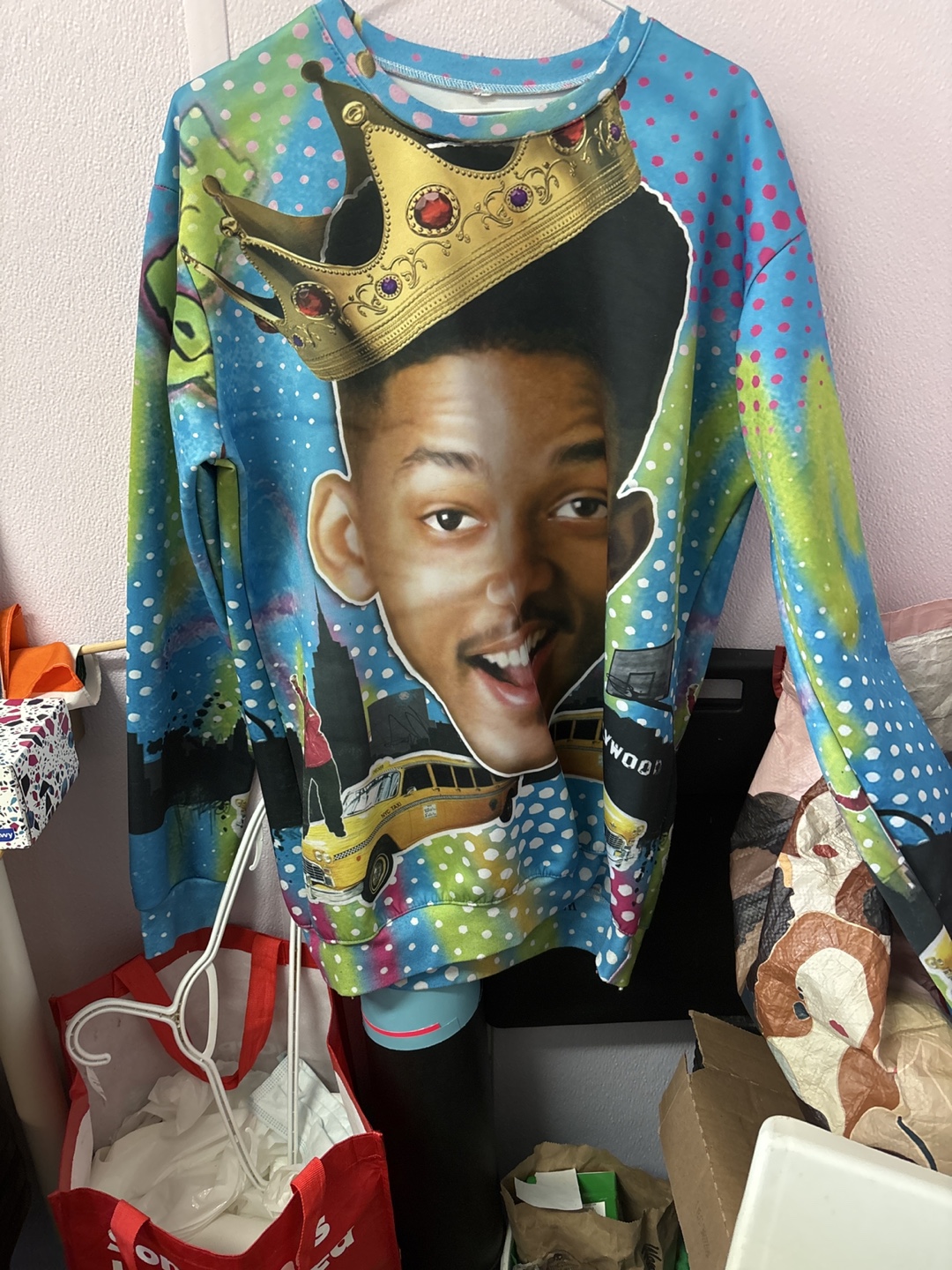 Will Smith Graphic Print Crewneck Sweatshirt