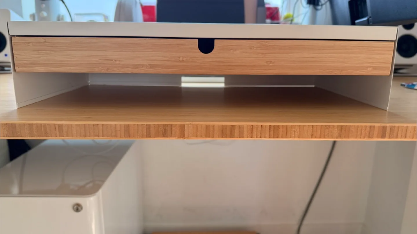 Monitor stand in white (IKEA: ELLOVEN, original price: $30) image indicator(7)