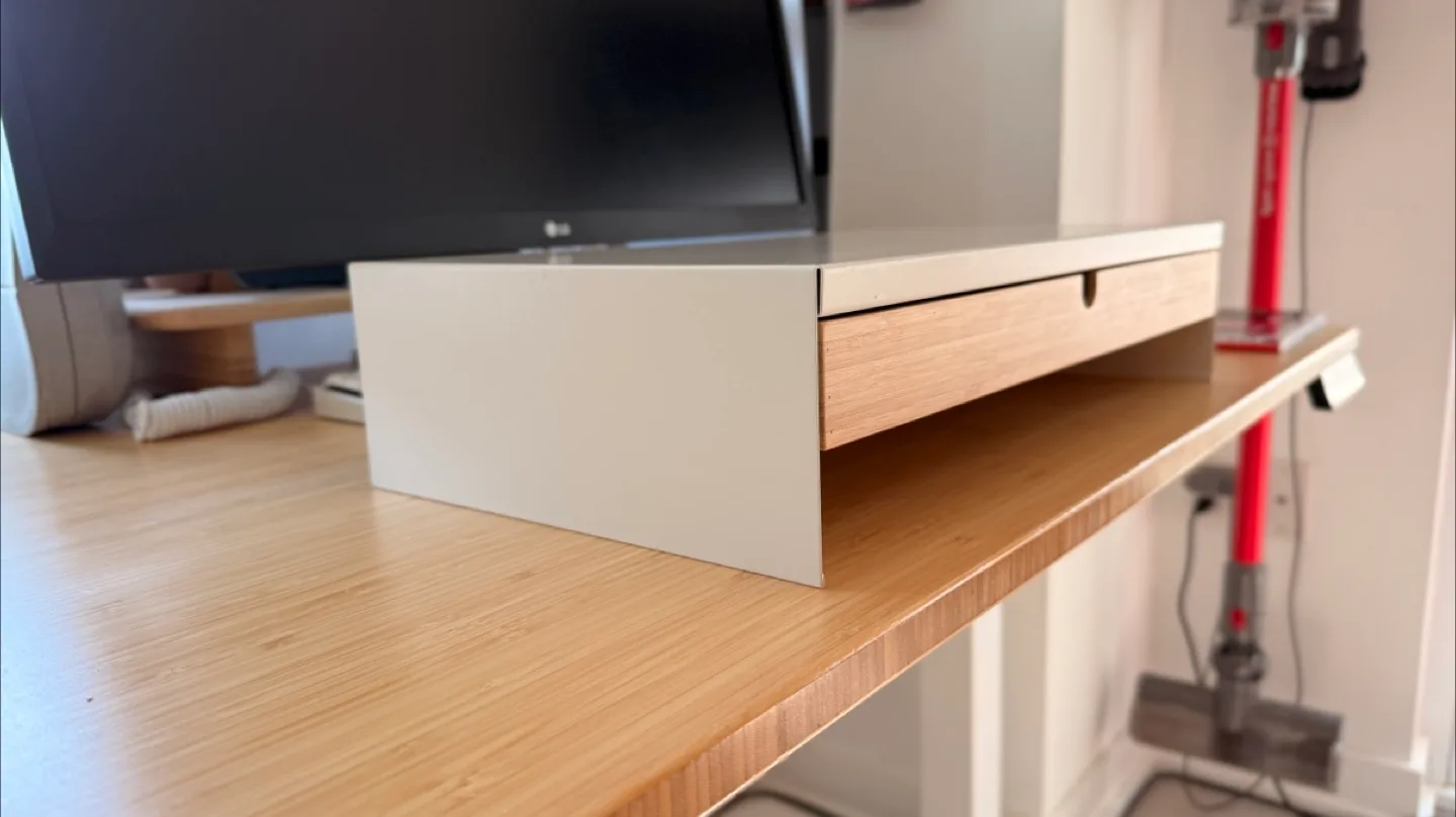 Monitor stand in white (IKEA: ELLOVEN, original price: $30) image indicator(4)