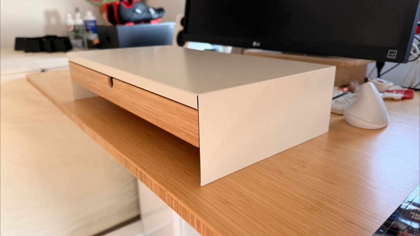 Monitor stand in white (IKEA: ELLOVEN, original price: $30) image indicator(3)