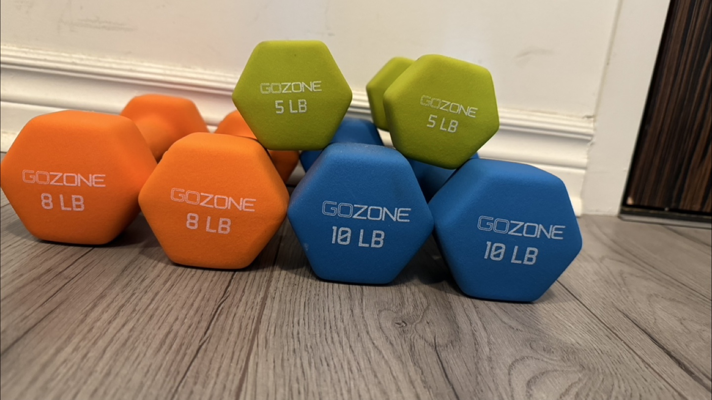 GoZone Dumbbell Set - 5, 8, 10 lbs