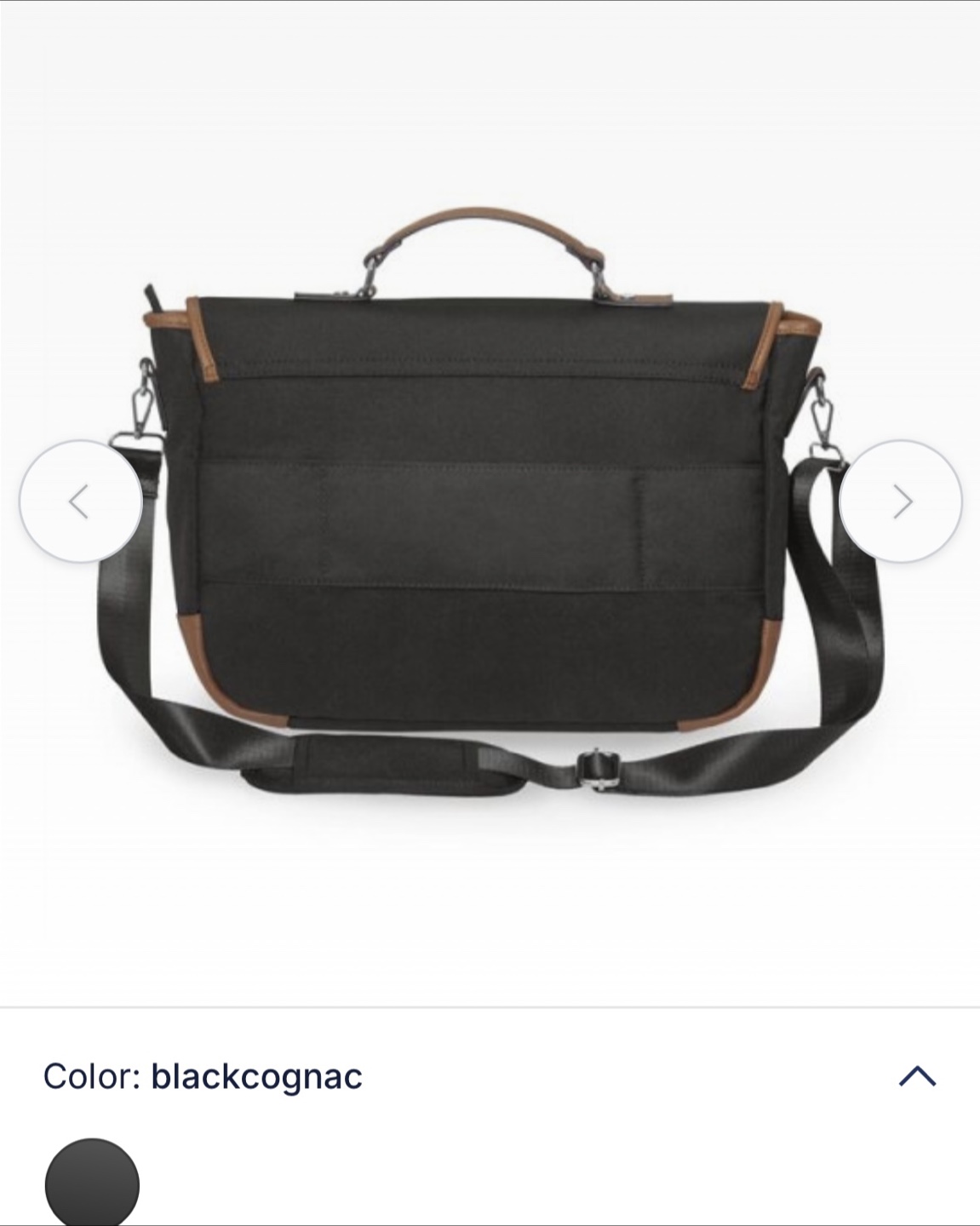 BNWT Ashbury Spector & Co. Messenger Bag - Black/Cognac - photo 3