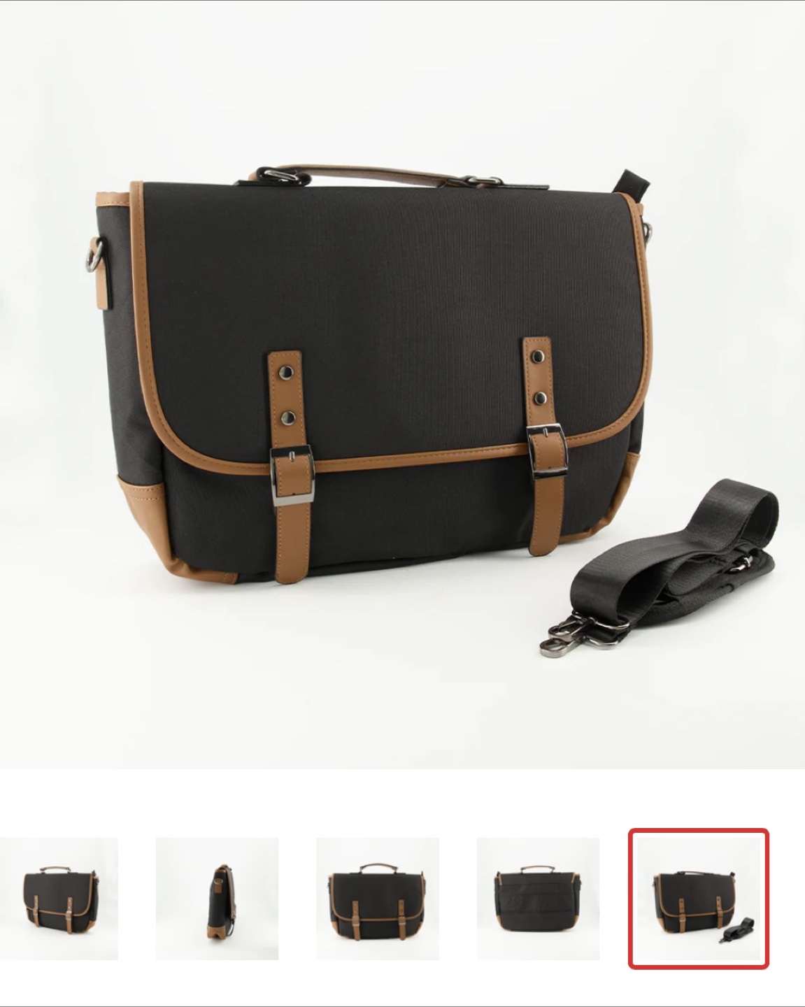 BNWT Ashbury Spector & Co. Messenger Bag - Black/Cognac