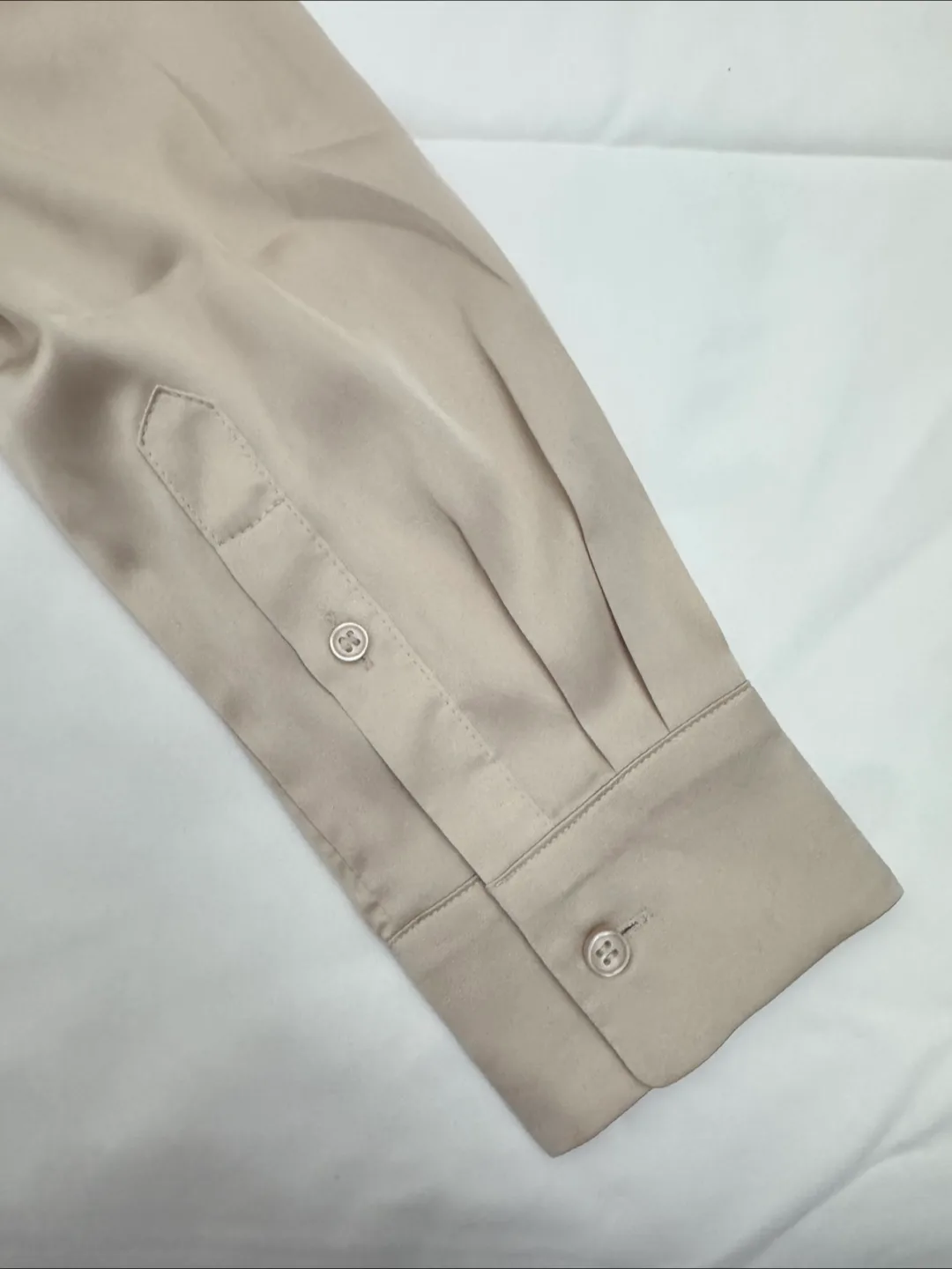 H&M XS Champagne Button-Up Shirt image indicator(4)