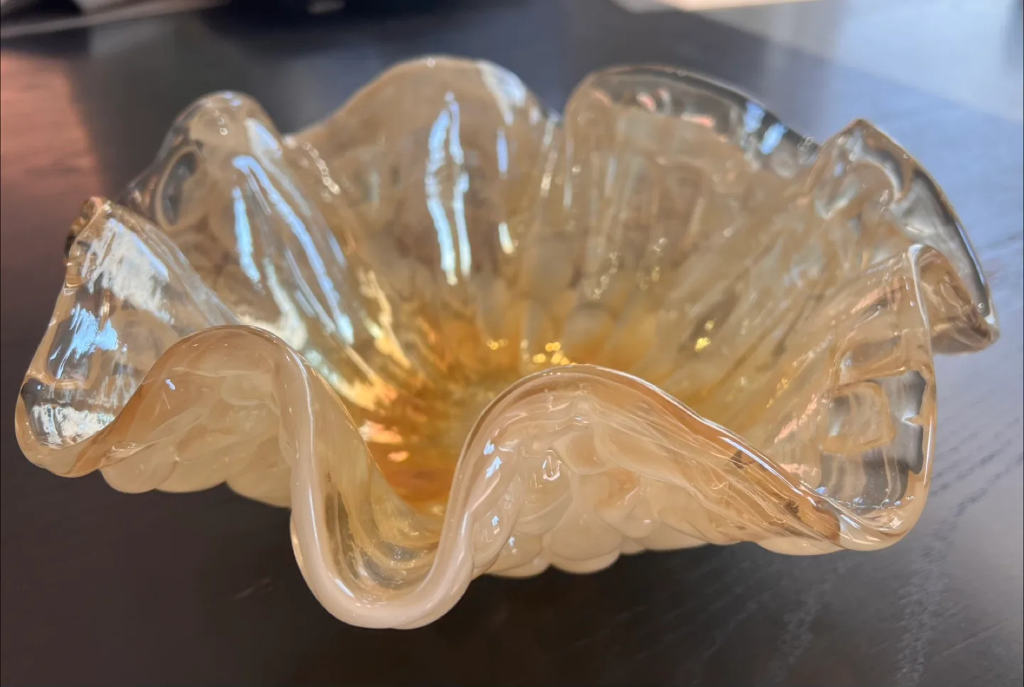 Vintage Murano Style Art Glass Bowl image indicator(2)
